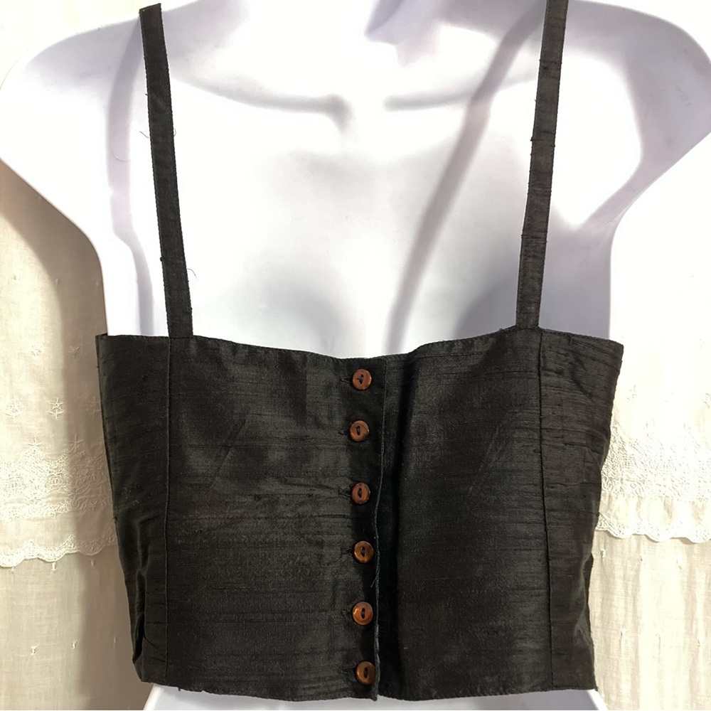 Silk Bustier Corset Halter Top Camisole - Picture 8 of 11